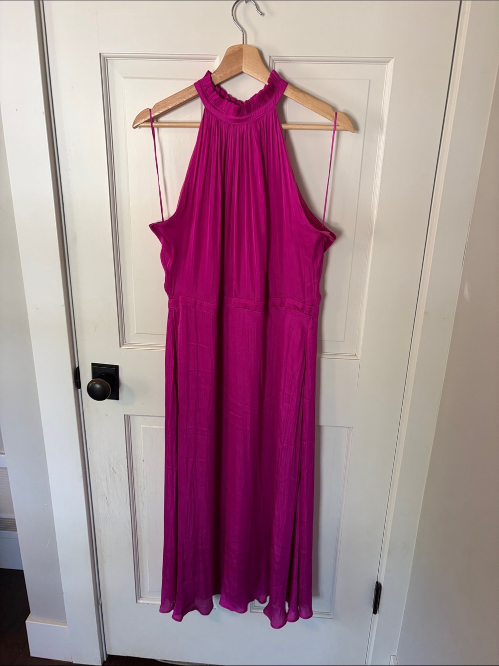 Banana Republic Fuchsia Halter Maxi Dress